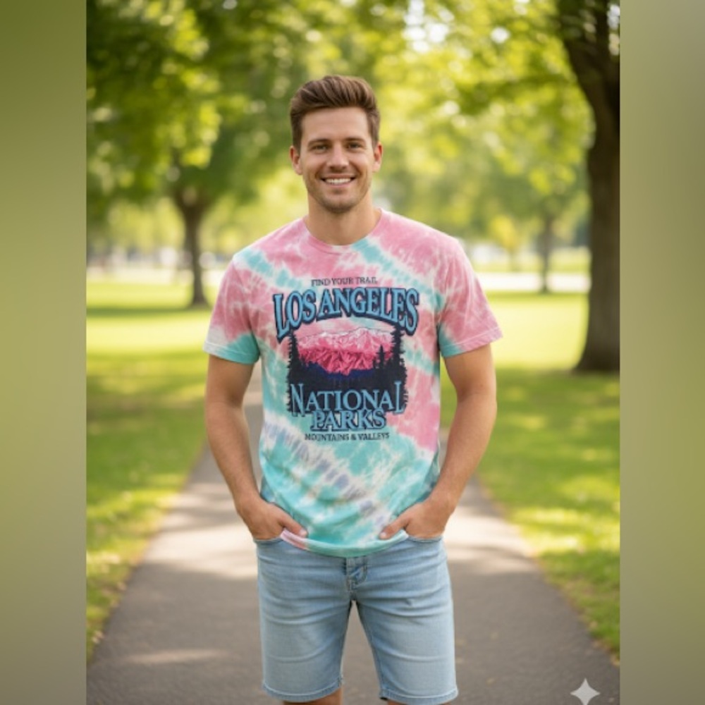 Los Angeles National Parks Tie-Dye T-Shirt - Medium